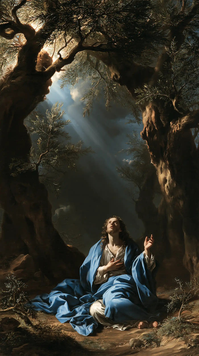 Jesus in Gethsemane — The Blue Offering Deep in the Wood