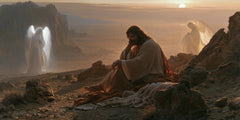 Jesus in the Desert — A Hand to the Face in the Silent Expanse