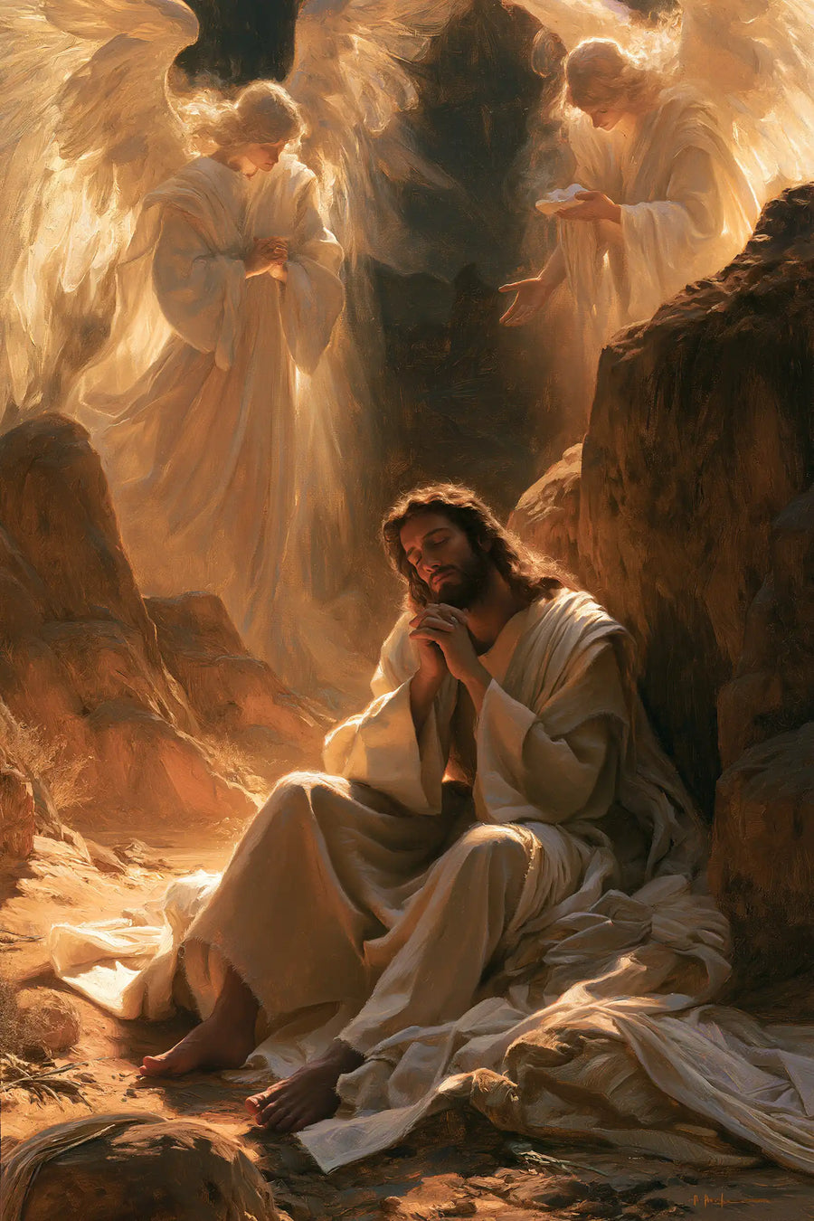 Jesus in the Desert - Angels After the Temptation · Portrait n° 31
