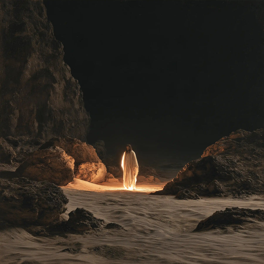 Jesus in the Desert - Christ as Divine Light · Square n° 2