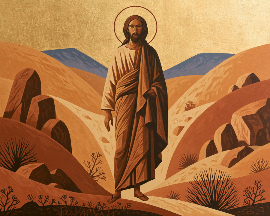 Jesus in the Desert - Contemporary Byzantine · Landscape n° 8