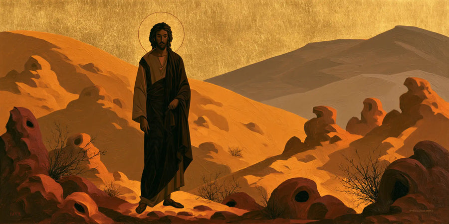 Jesus in the Desert - Contemporary Byzantine · Landscape n° 16