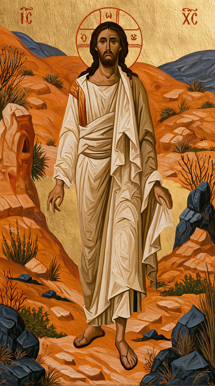 Jesus in the Desert - Contemporary Byzantine · Portrait n° 17