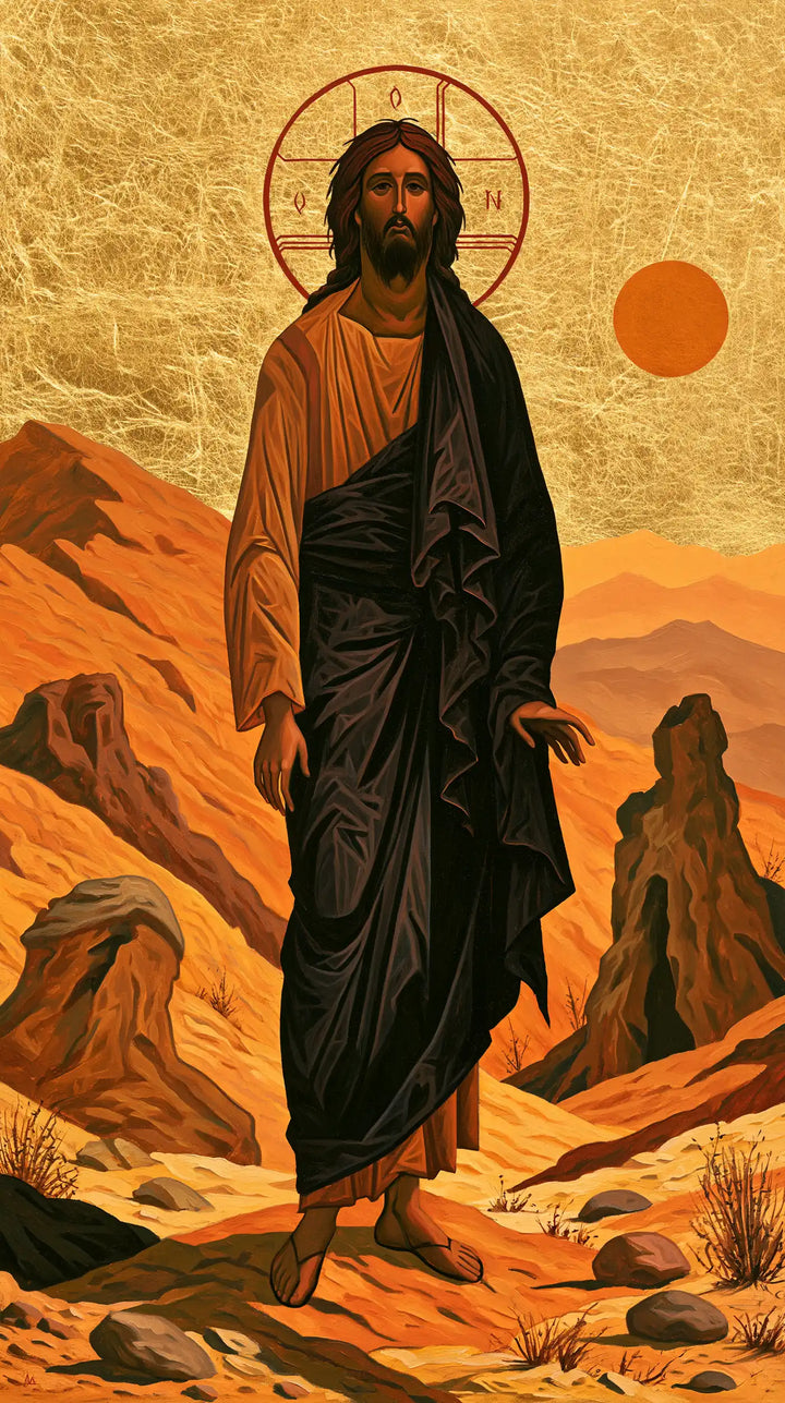 Jesus in the Desert - Contemporary Byzantine · Portrait n° 19