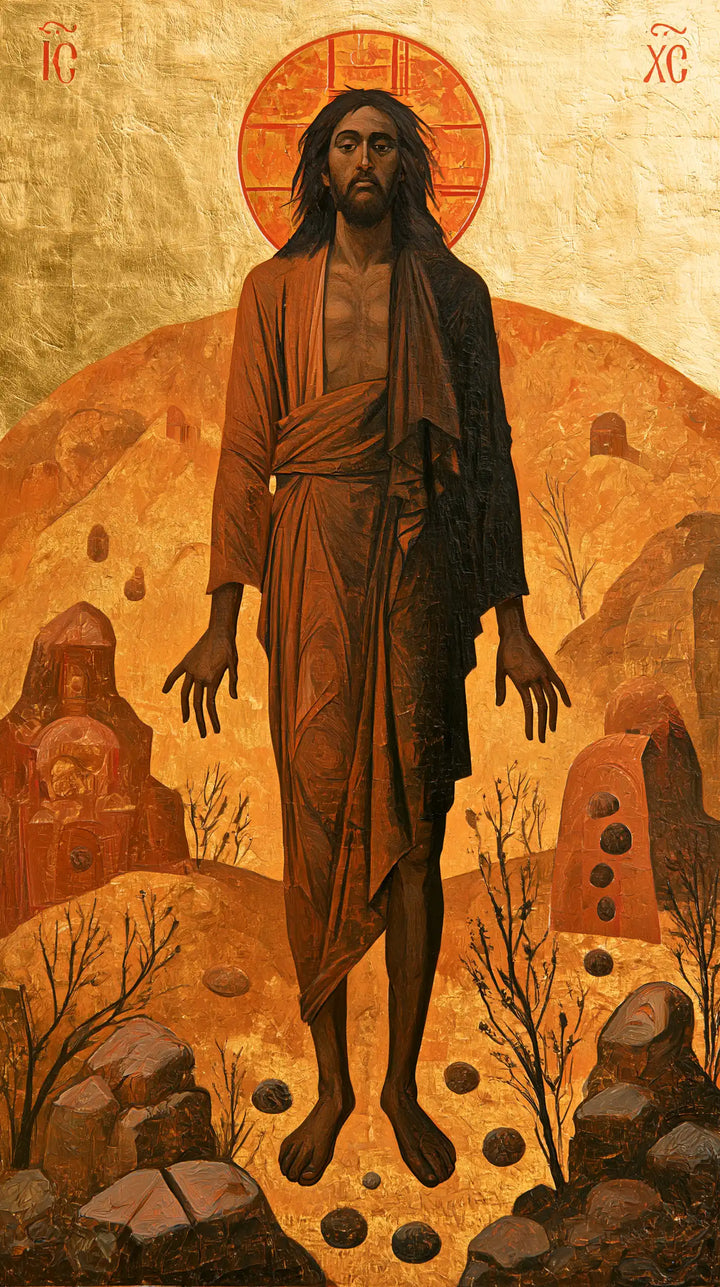 Jesus in the Desert - Contemporary Byzantine · Portrait n° 25