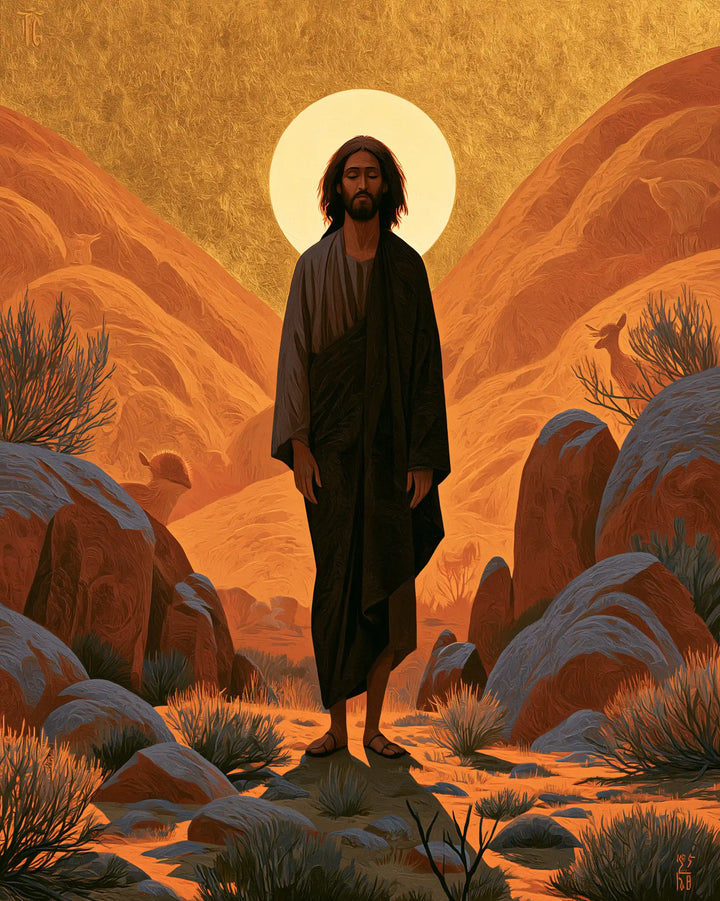 Jesus in the Desert - Contemporary Byzantine · Portrait n° 37