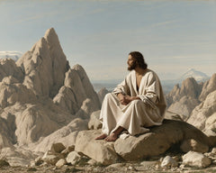 Jesus in the Desert — Peace at the Foot of White Rocks