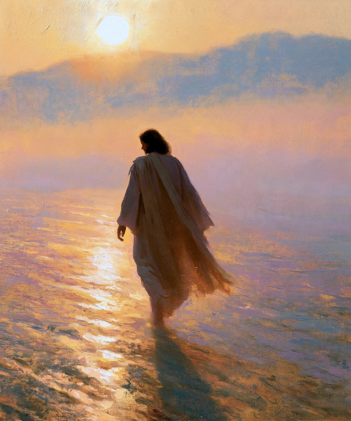 Jesus in the Desert — The Amber Robe and Its Azure Shadow