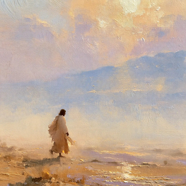 Jesus in the Desert - Impressionist · Square n° 3