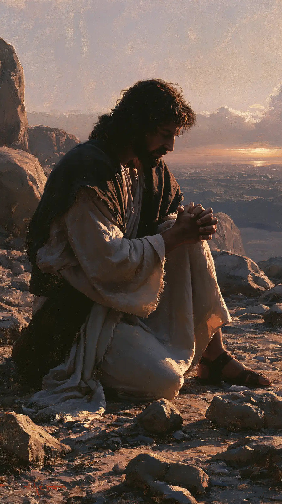 Jesus in the Desert - Jesus in Prayer · Portrait n° 8
