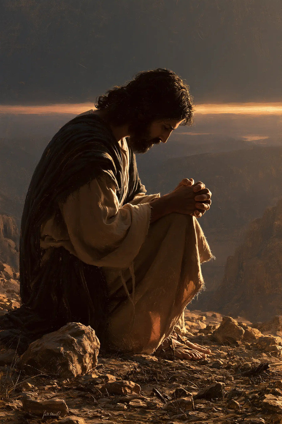 Jesus in the Desert - Jesus in Prayer · Portrait n° 33