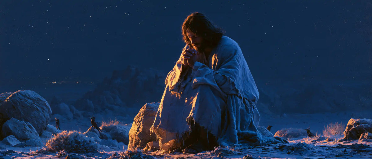 Jesus in the Desert — Night Gathered around the Knee