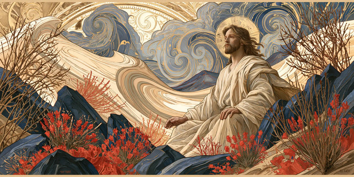 Jesus in the Desert — Rest in the Garden of Red Branches