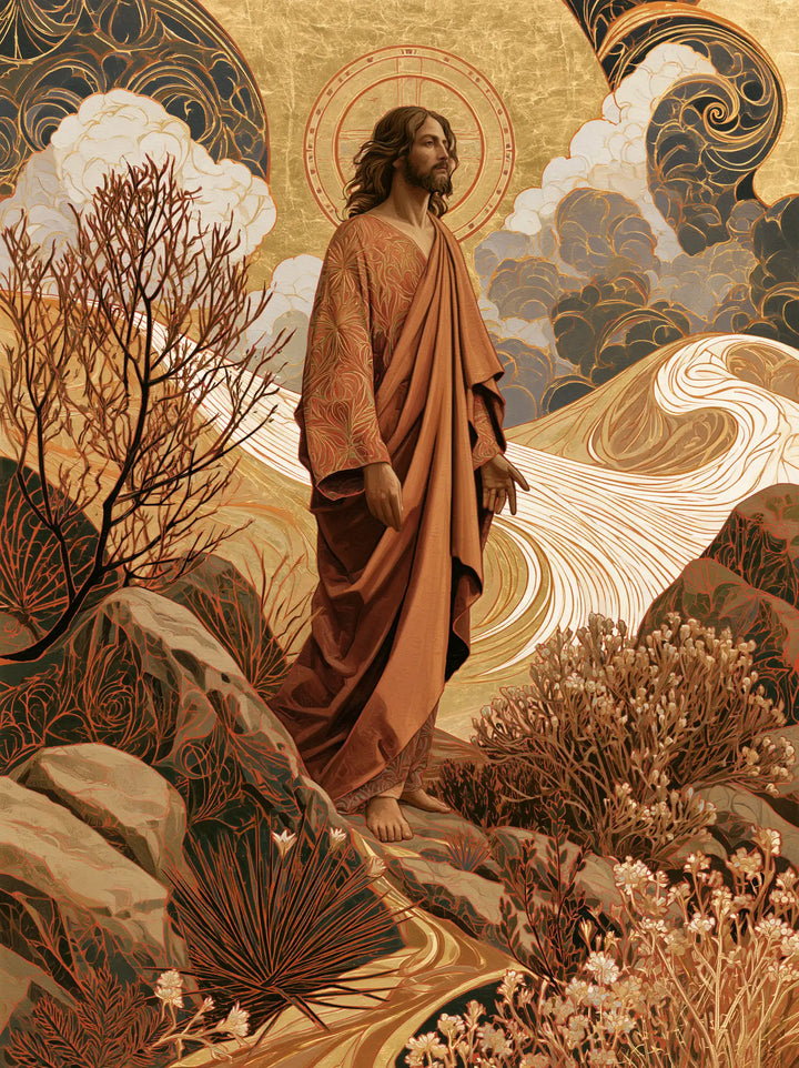 Jesus in the Desert — The Earth-Coloured Robe in the Pale Garden