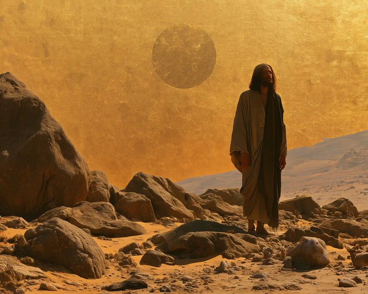 Jesus in the Desert - Sacred Gold · Landscape n° 1