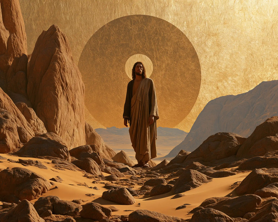 Jesus in the Desert - Sacred Gold · Landscape n° 2