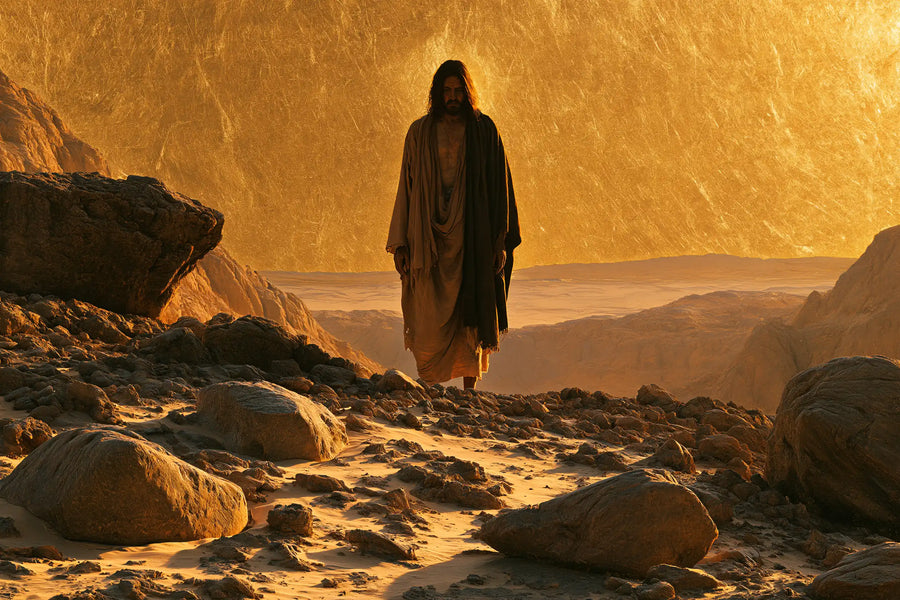 Jesus in the Desert - Sacred Gold · Landscape n° 7