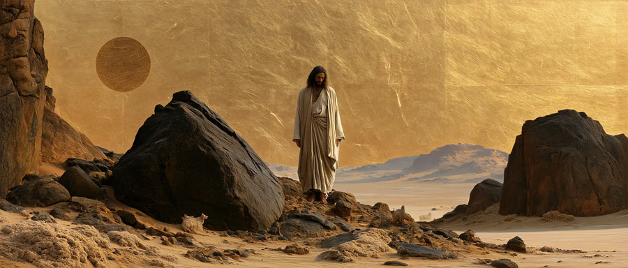 Jesus in the Desert - Sacred Gold · Landscape n° 17