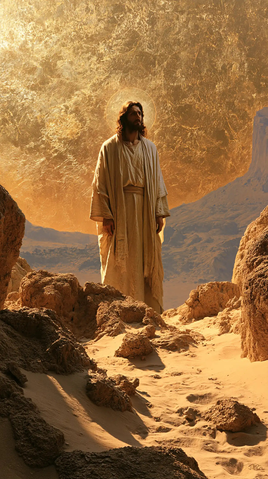 Jesus in the Desert - Sacred Gold · Portrait n° 8