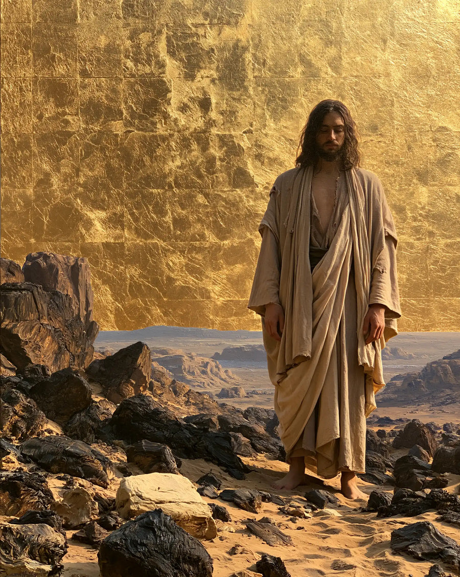 Jesus in the Desert - Sacred Gold · Portrait n° 32
