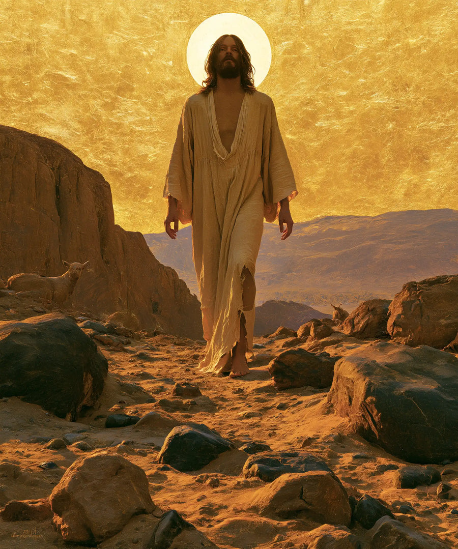 Jesus in the Desert - Sacred Gold · Portrait n° 35