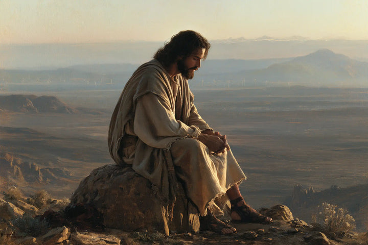 Jesus in the Desert — Peace beside the Blue Plateaus