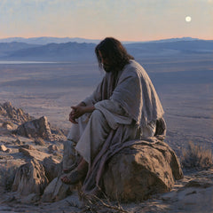 Jesus in the Desert — Silence beneath the Plateaus’ Moon