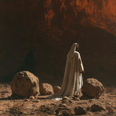 Jesus in the Desert — The Long Drapery beneath the Russet Vault