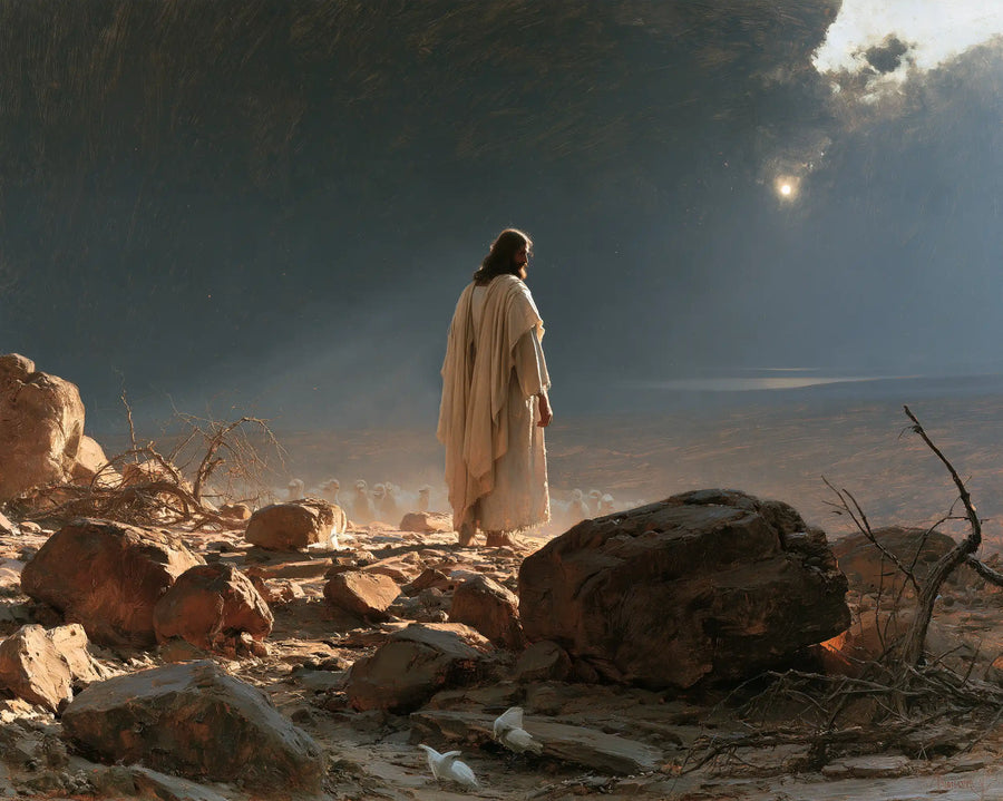 Jesus in the Desert - Symbolist · Landscape n° 5