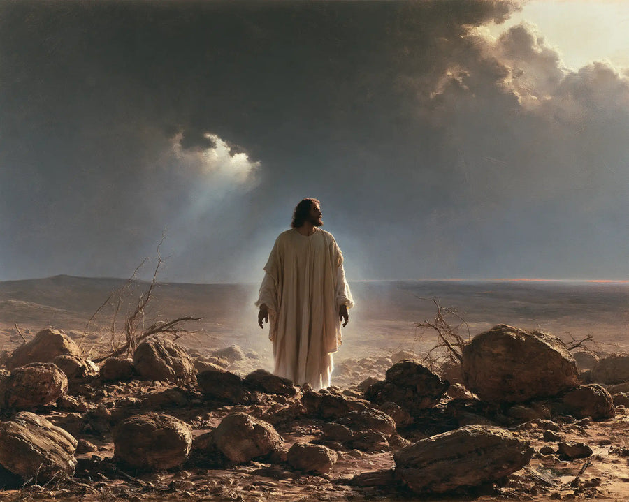 Jesus in the Desert - Symbolist · Landscape n° 7