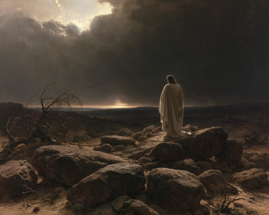 Jesus in the Desert - Symbolist · Landscape n° 8