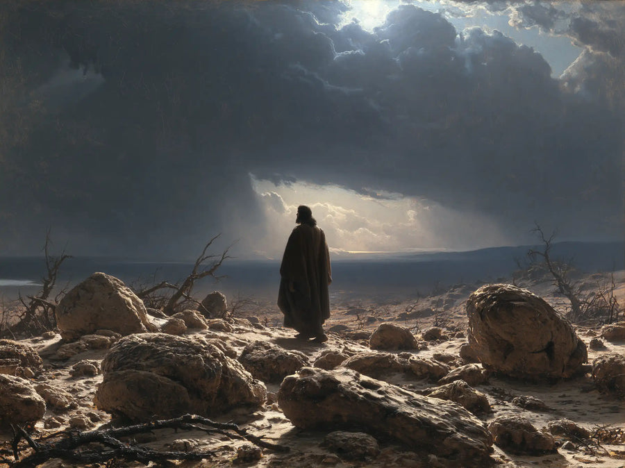 Jesus in the Desert - Symbolist · Landscape n° 10