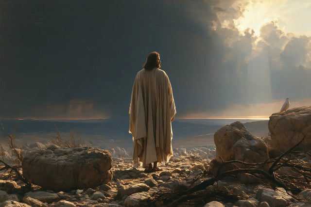 Jesus in the Desert — The Watcher and the Bird of the Clearing