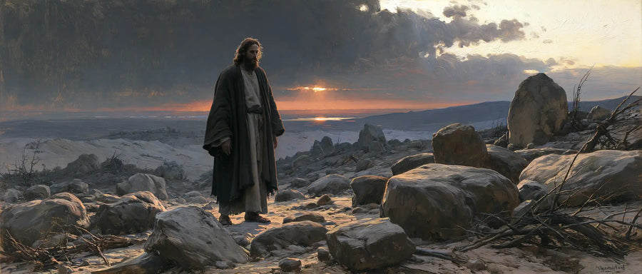 Jesus in the Desert - Symbolist · Landscape n° 24