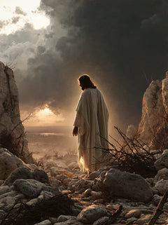 Jesus in the Desert — The Golden Passage between the Stone Walls