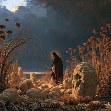 Jesus in the Desert - Symbolist · Square n° 1