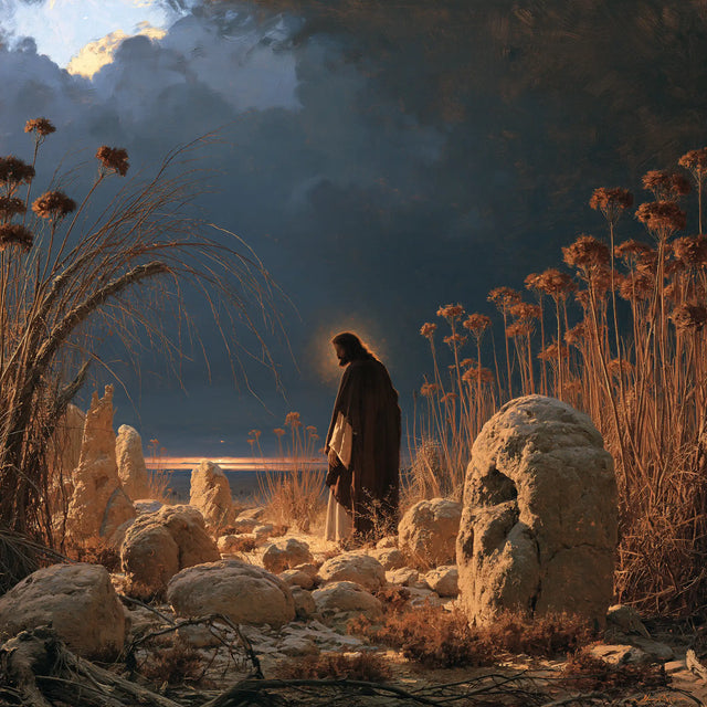 Jesus in the Desert - Symbolist · Square n° 1
