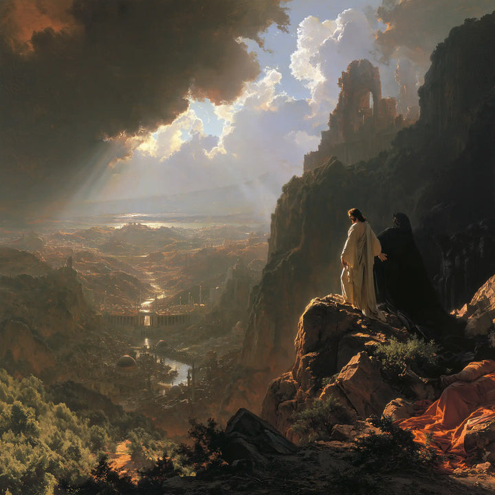 Jesus in the Desert - The Temptation of the Kingdoms · Square n° 4