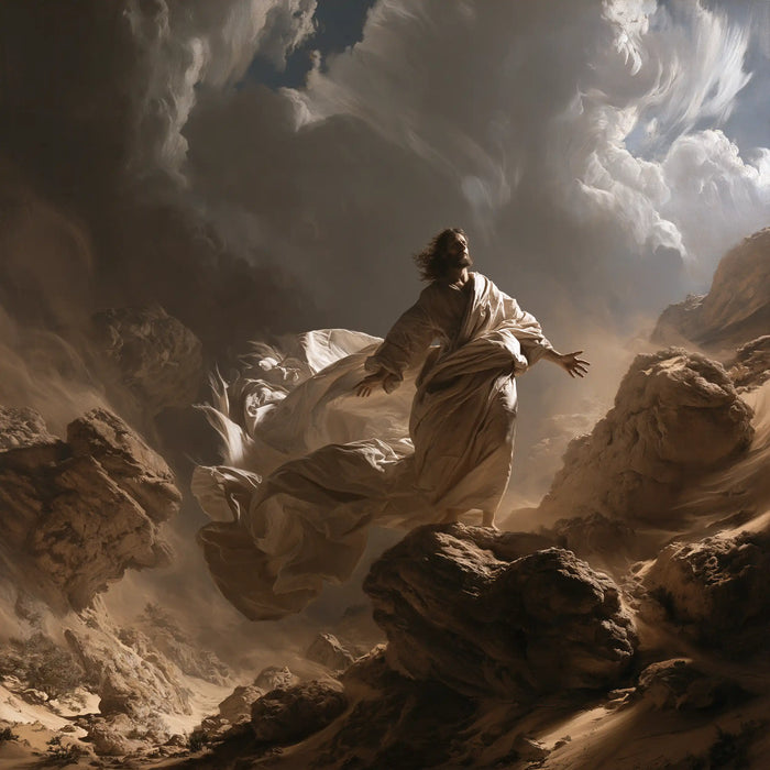 Jesus in the Desert — The Long Cloth in the Gorge Wind