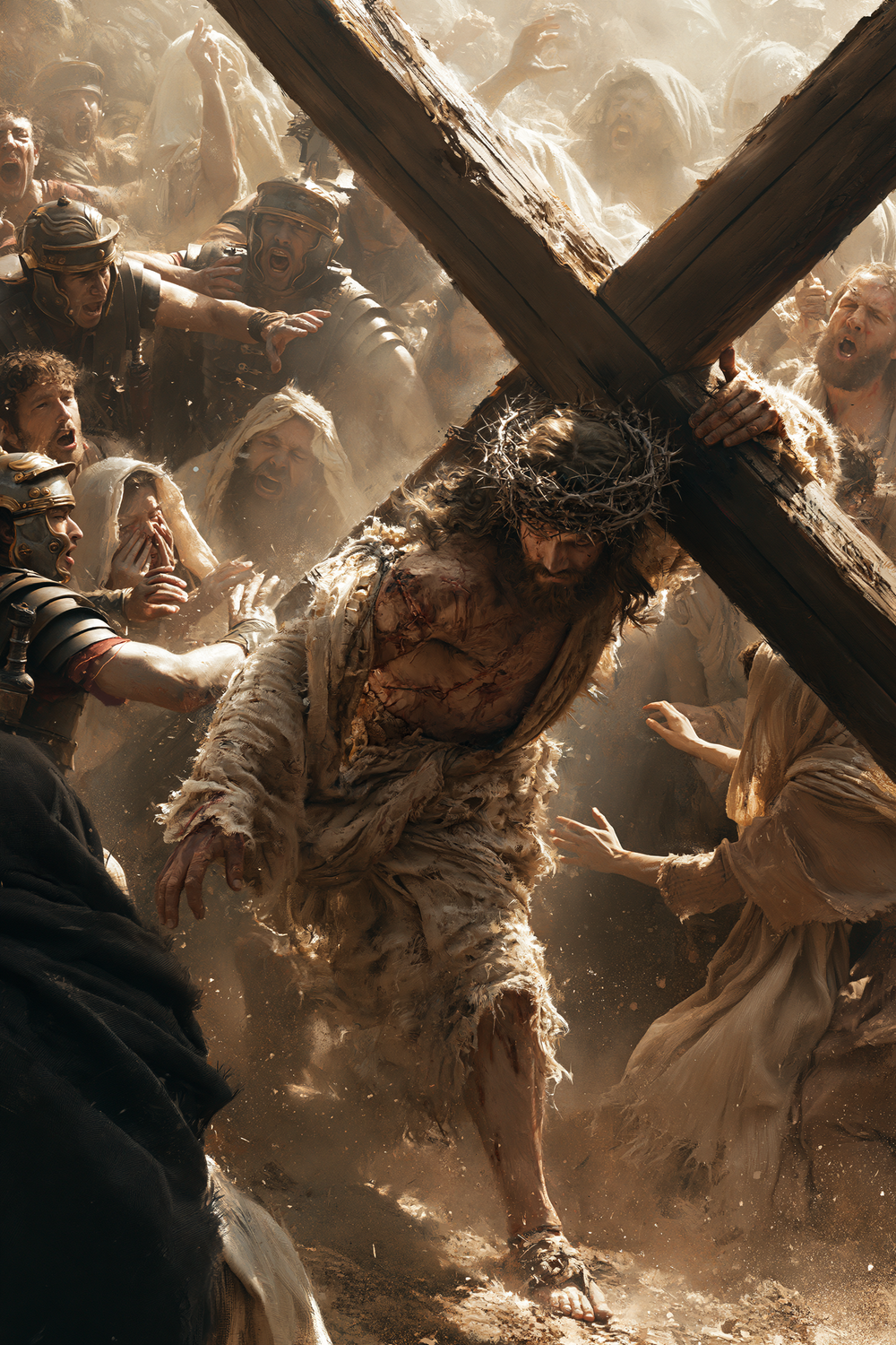 Le stazioni della Via Crucis - Esplosione di movimento · Ritratto n° 5 - Arte cristiana