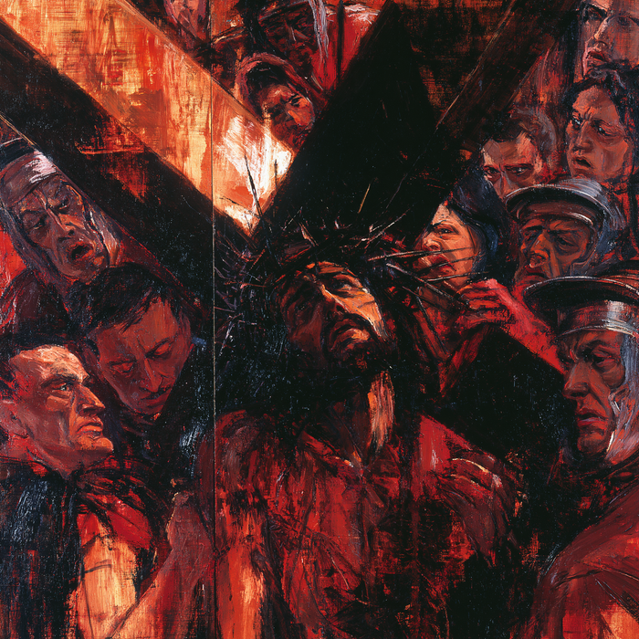 Le stazioni della Via Crucis - Espressionista · Quadrato n° 3
