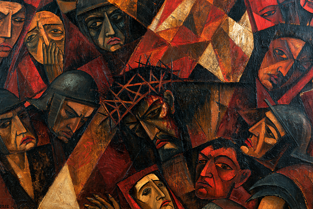 Le stazioni della Via Crucis - Espressionista · Paesaggio n° 12 - Arte cristiana