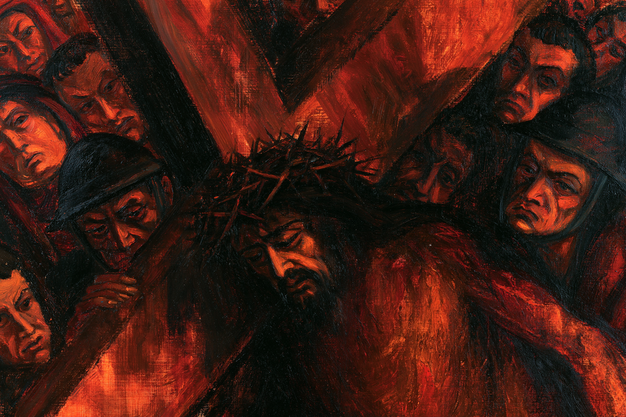 Le stazioni della Via Crucis - Espressionista · Paesaggio n° 14