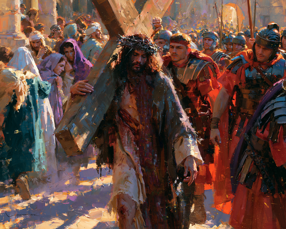 Le stazioni della Via Crucis - Impressionista · Paesaggio n° 5 - Arte cristiana