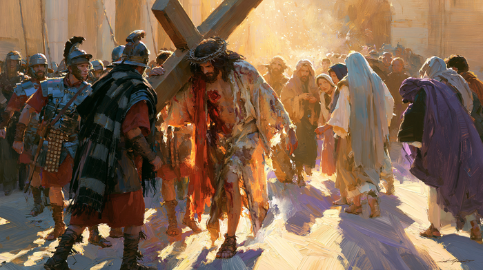 Le stazioni della Via Crucis - Impressionista · Paesaggio n° 8
