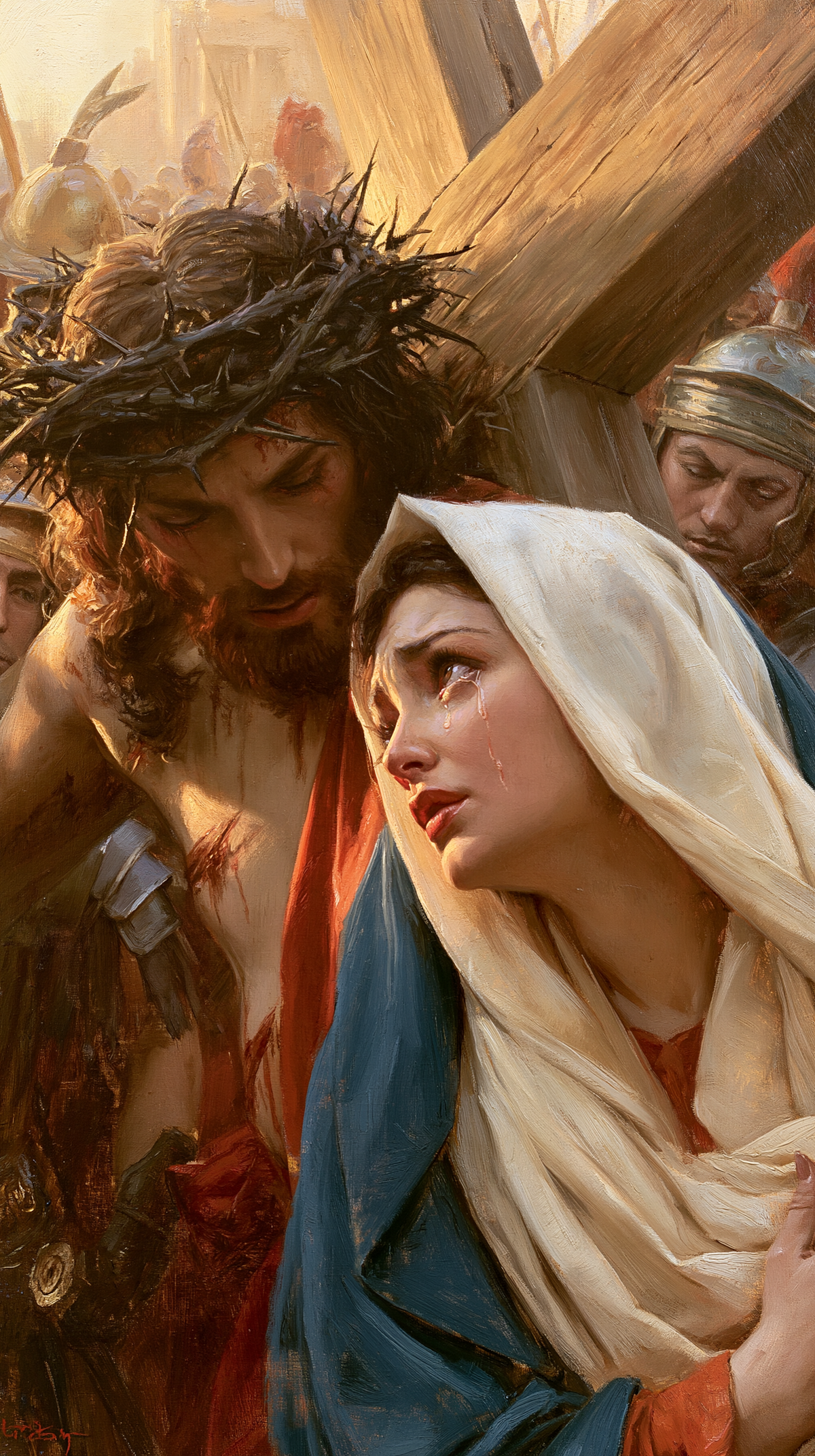 Le stazioni della Via Crucis - Gesù incontra sua madre · Ritratto n° 59