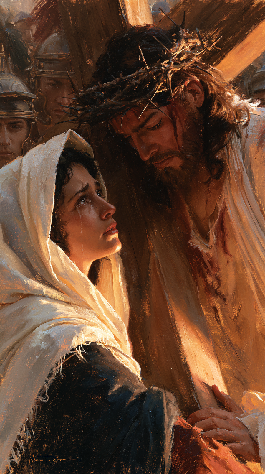 Le stazioni della Via Crucis - Gesù incontra sua madre · Ritratto n° 89