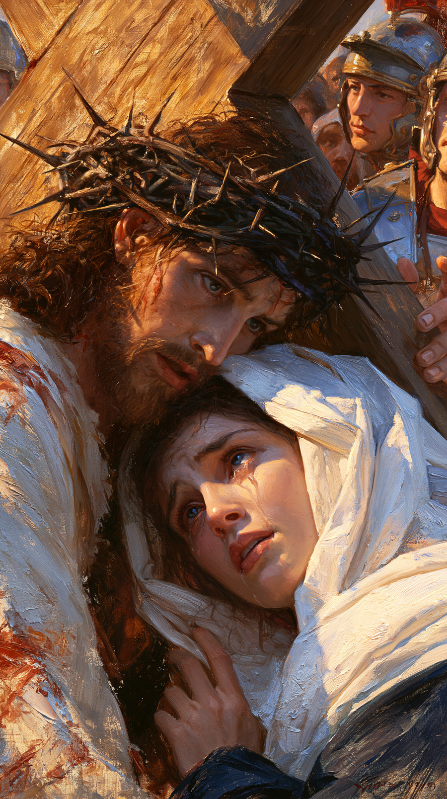 Le stazioni della Via Crucis - Gesù incontra sua madre · Ritratto n° 100