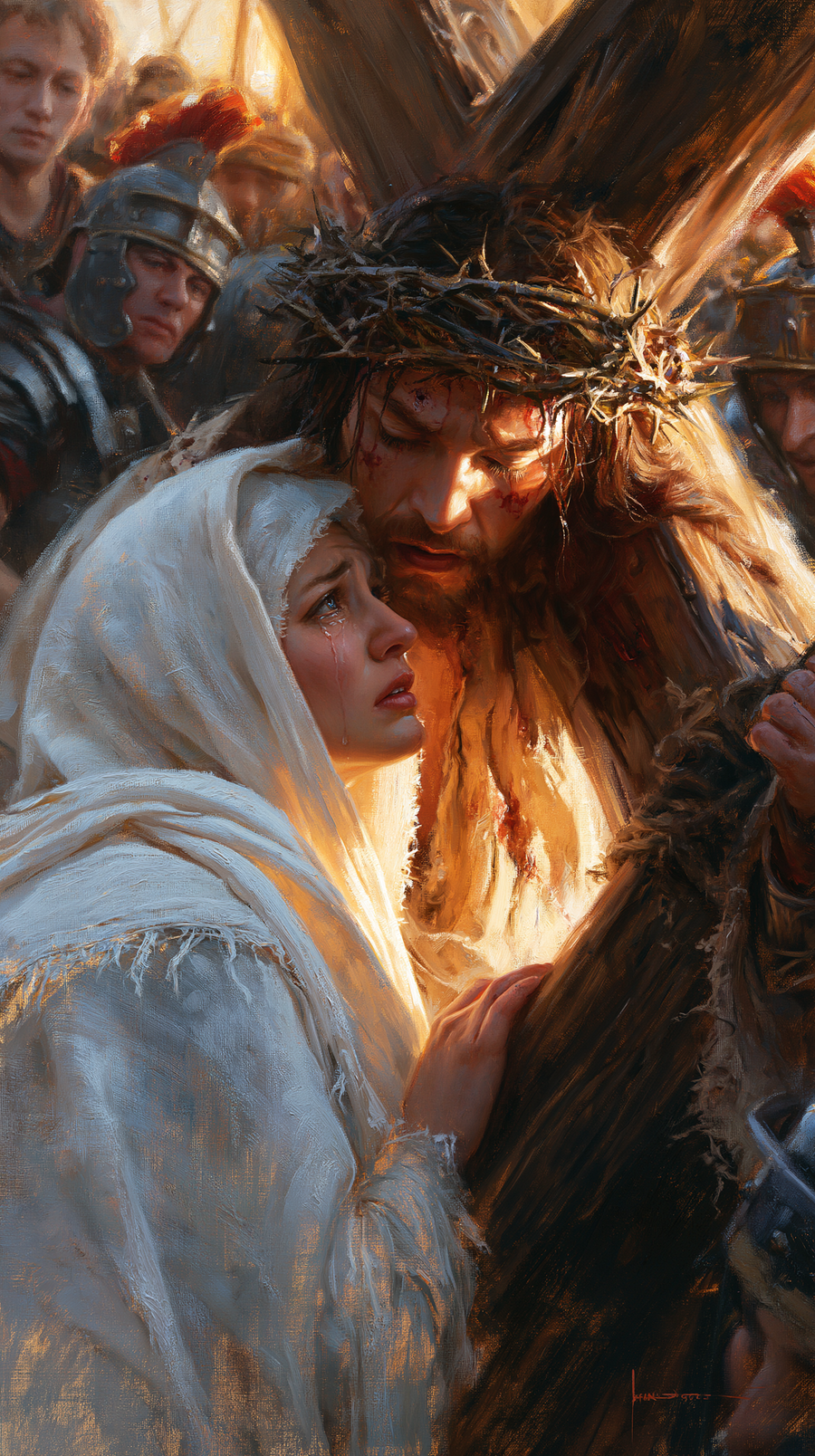 Le stazioni della Via Crucis - Gesù incontra sua madre · Ritratto n° 101