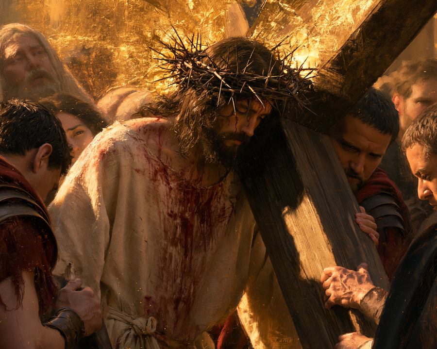 Le stazioni della Via Crucis - Sacro d'Oro · Paesaggio n° 5